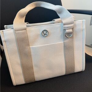 lululemon athletica Cream and Tan Tote Bag